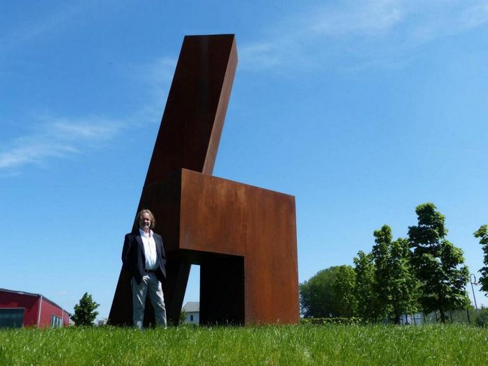 Tension, Corten steel 2011, H 6 m, Nordart Germany 2011
