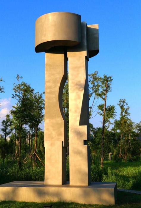 Dialog, sandblasted stainless steel 2014, H 6,4 m, Changcha City Park  China