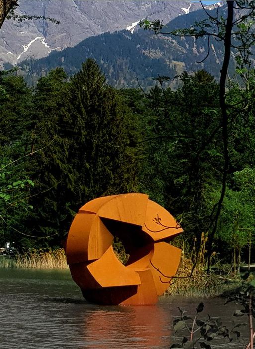 Move, Corten steel 2018, H 6m, Bad Ragaz, 7. Swiss Triennal